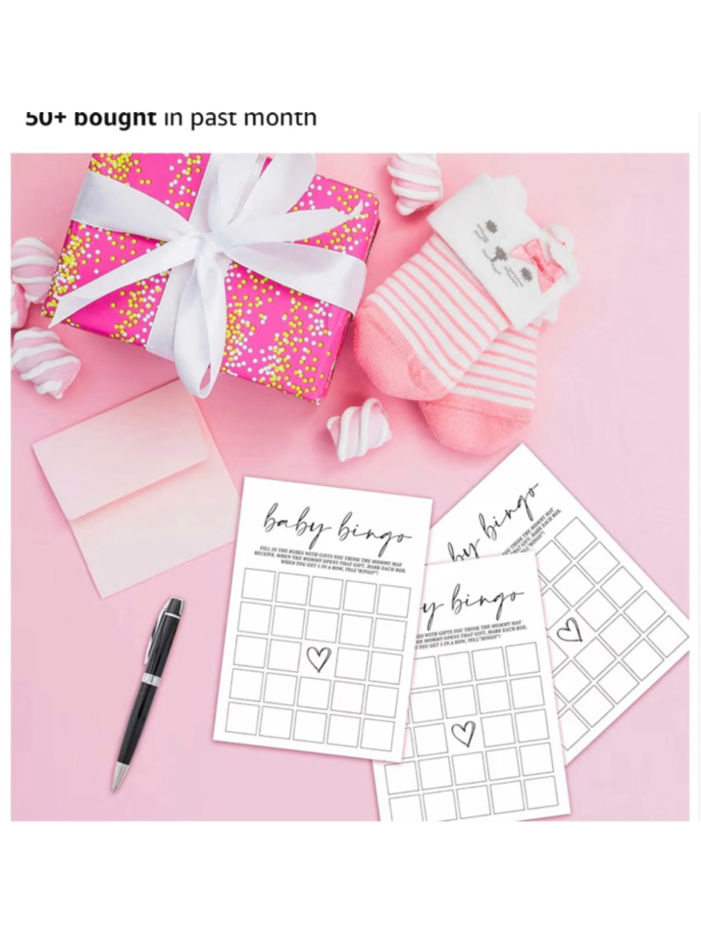 NEW Baby Shower Games(5" X 7"), 30 Sets Baby Bingo Cards - Picture 4 of 7